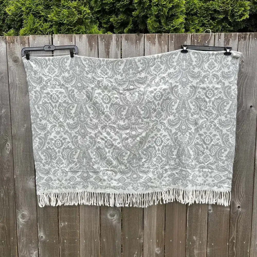 Grand Resort Collection Gray Throw Blanket w/ Fringe